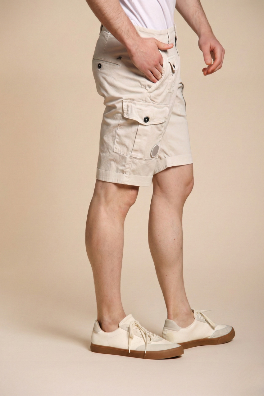 George Coolpocket Herren-Cargo-Bermuda aus Stretch-Satin logo edition Carrot Fit ①