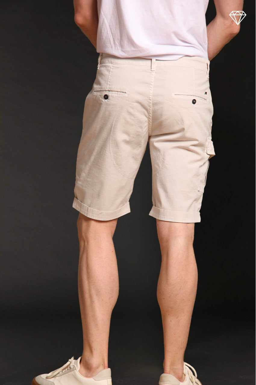 George Coolpocket men's cargo bermuda shorts in stretch satin logo edition carrot fit ①