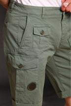 George Coolpocket bermuda cargo homme en satin stretch logo edition Carrot fit ①