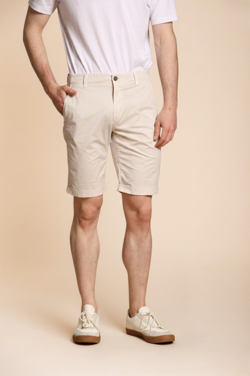 John Coolkhinos bermuda chino homme en coton pima logo edition carrot fit ①
