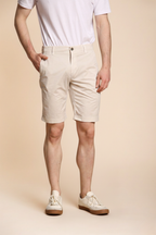 John Coolkhinos bermuda chino homme en coton pima logo edition carrot fit ①