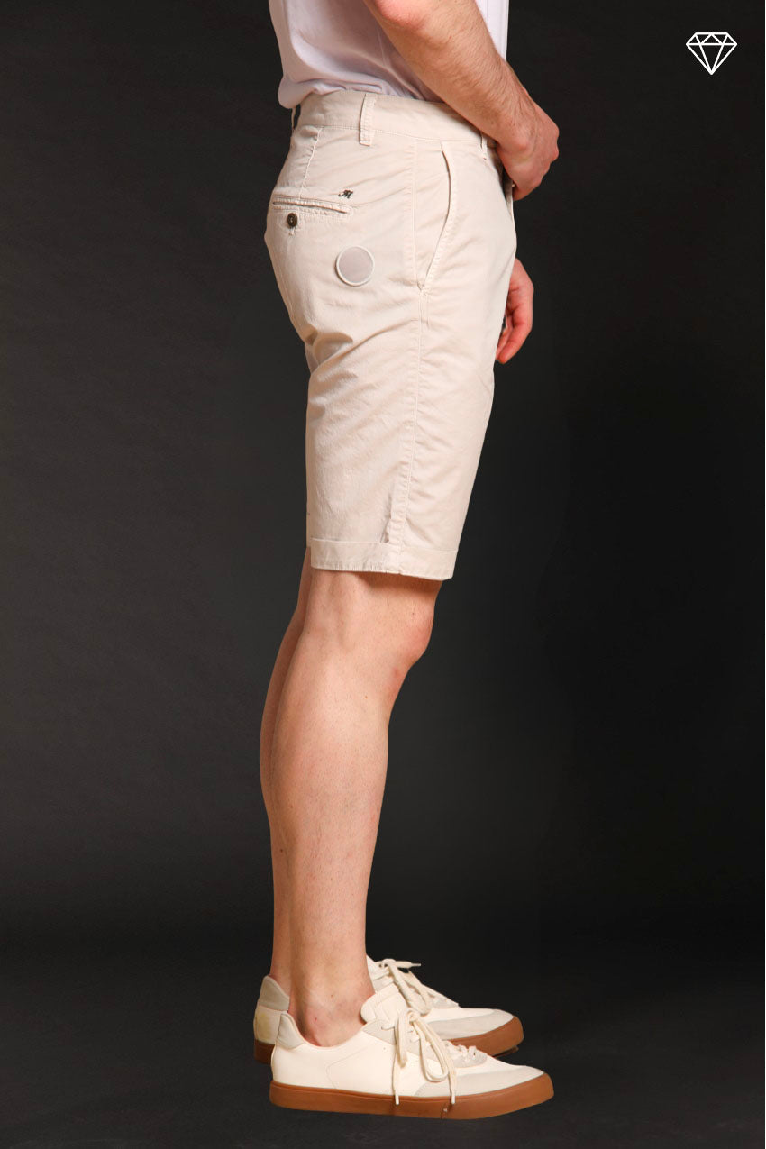 John Coolkhinos bermuda chino homme en coton pima logo edition carrot fit ①