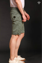 John Coolkhinos bermuda chino homme en coton pima logo edition carrot fit ①