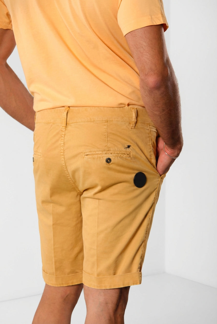John Coolkhinos bermuda chino uomo in cotone pima logo edition carrot fit ①