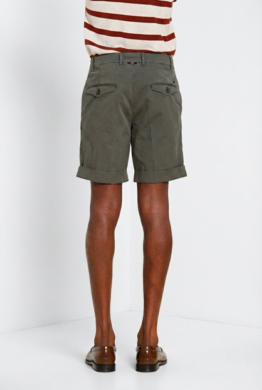 Chinos bermuda chino homme en twill léger stretch relaxed fit