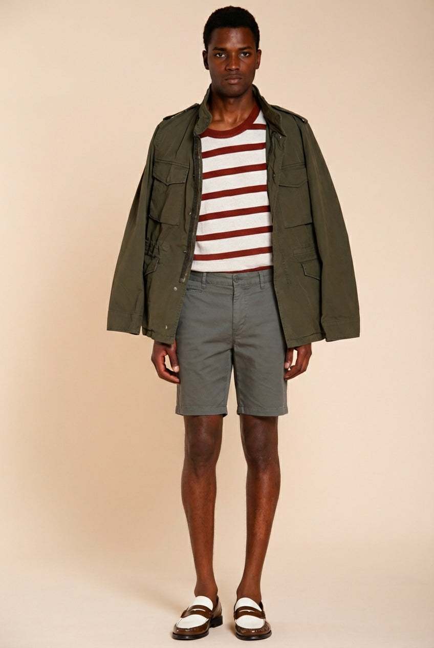 Chinos bermuda chino homme en twill léger stretch relaxed fit