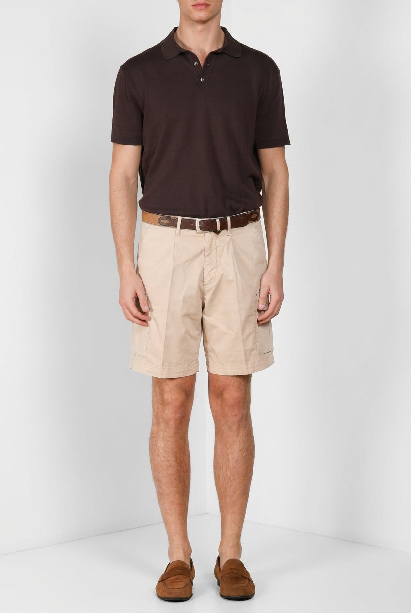 Cargo Bermuda Cargo Herren aus Stretch-Gabardine relaxed fit