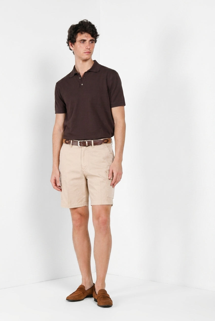 Cargo Bermuda Cargo Herren aus Stretch-Gabardine relaxed fit