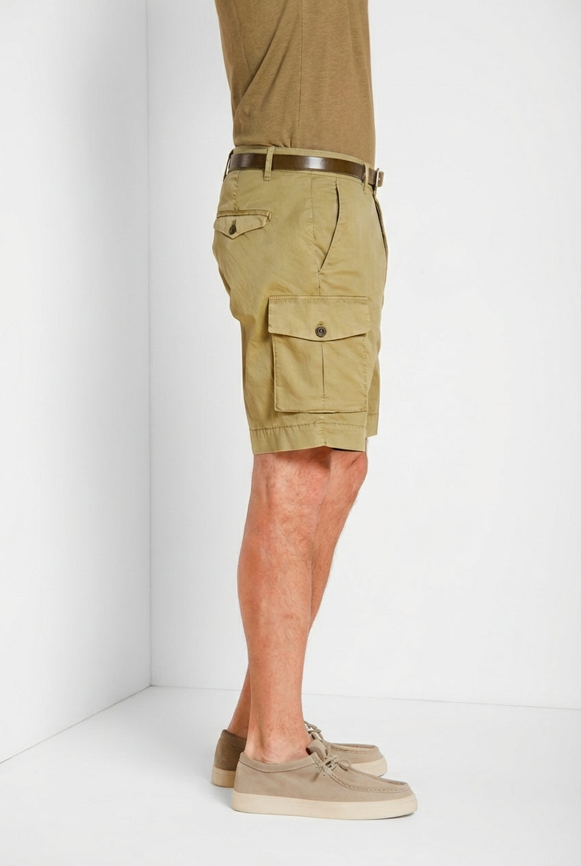 Cargo men's cargo bermuda shorts in stretch gabardine relaxed fit