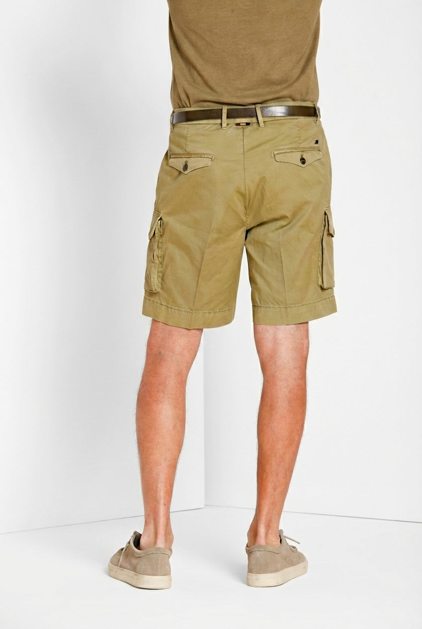 Cargo men's cargo bermuda shorts in stretch gabardine relaxed fit