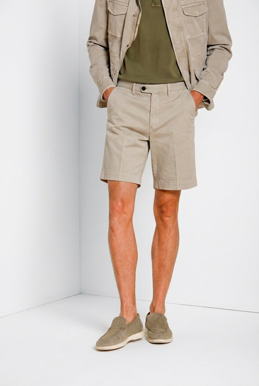 Boston delamere bermuda chino uomo in twill stretch relaxed fit
