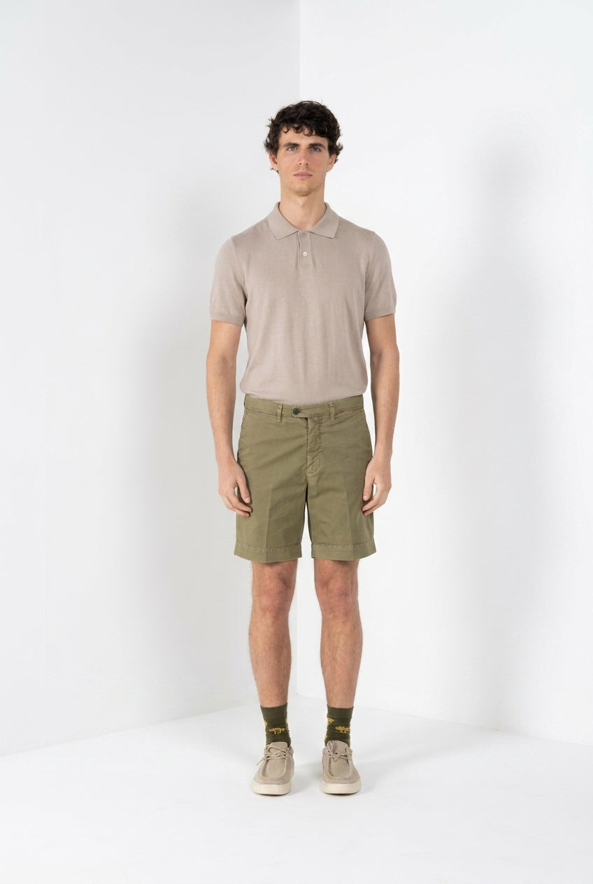 Boston delamere men's chino bermuda in twill stretch relaxed fit