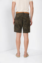 Chile M74 men's cargo bermuda in camouflage print canvas relaxed fit