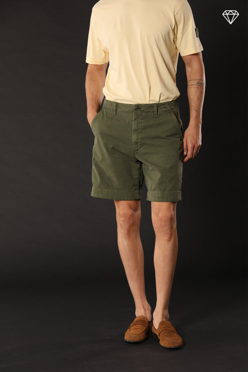 San Andreas M74 men's chino bermuda shorts in Oxford cotton canvas relaxed fit ①