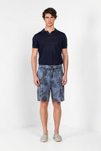 Denver M74 men's cargo bermuda in canvas hawaii print relaxed fit