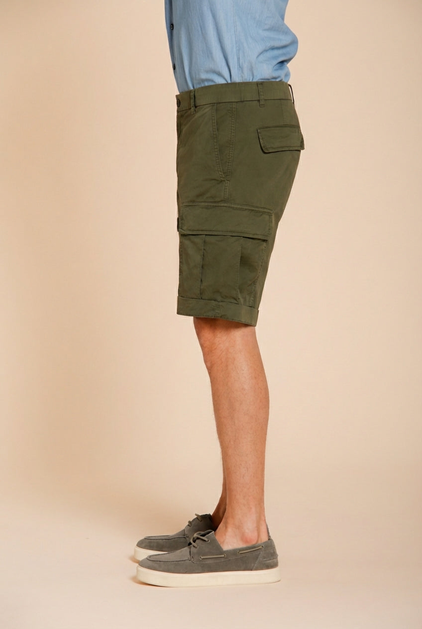 Cargo M74 bermuda cargo homme en gabardine stretch relaxed fit