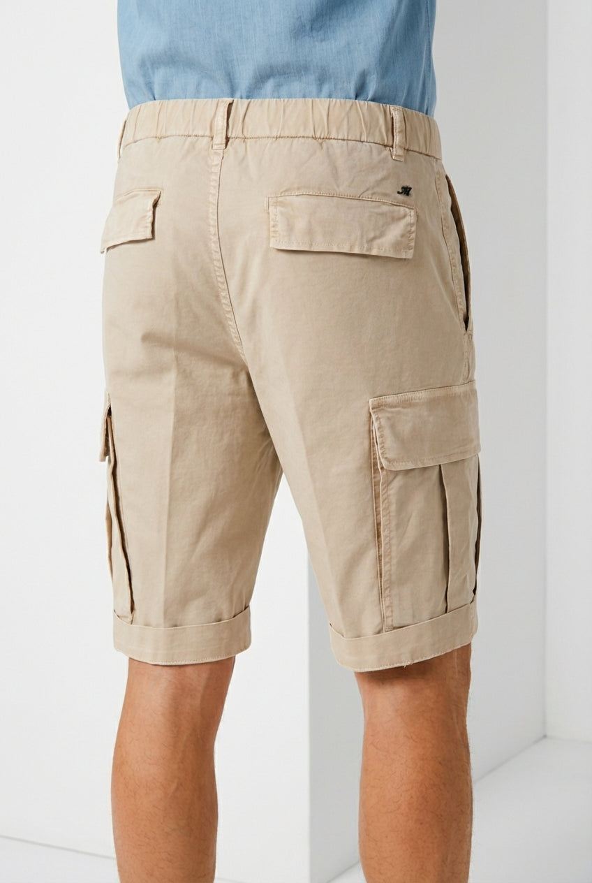 Cargo M74 bermuda cargo homme en gabardine stretch relaxed fit