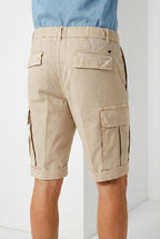 Cargo M74 bermuda cargo homme en gabardine stretch relaxed fit