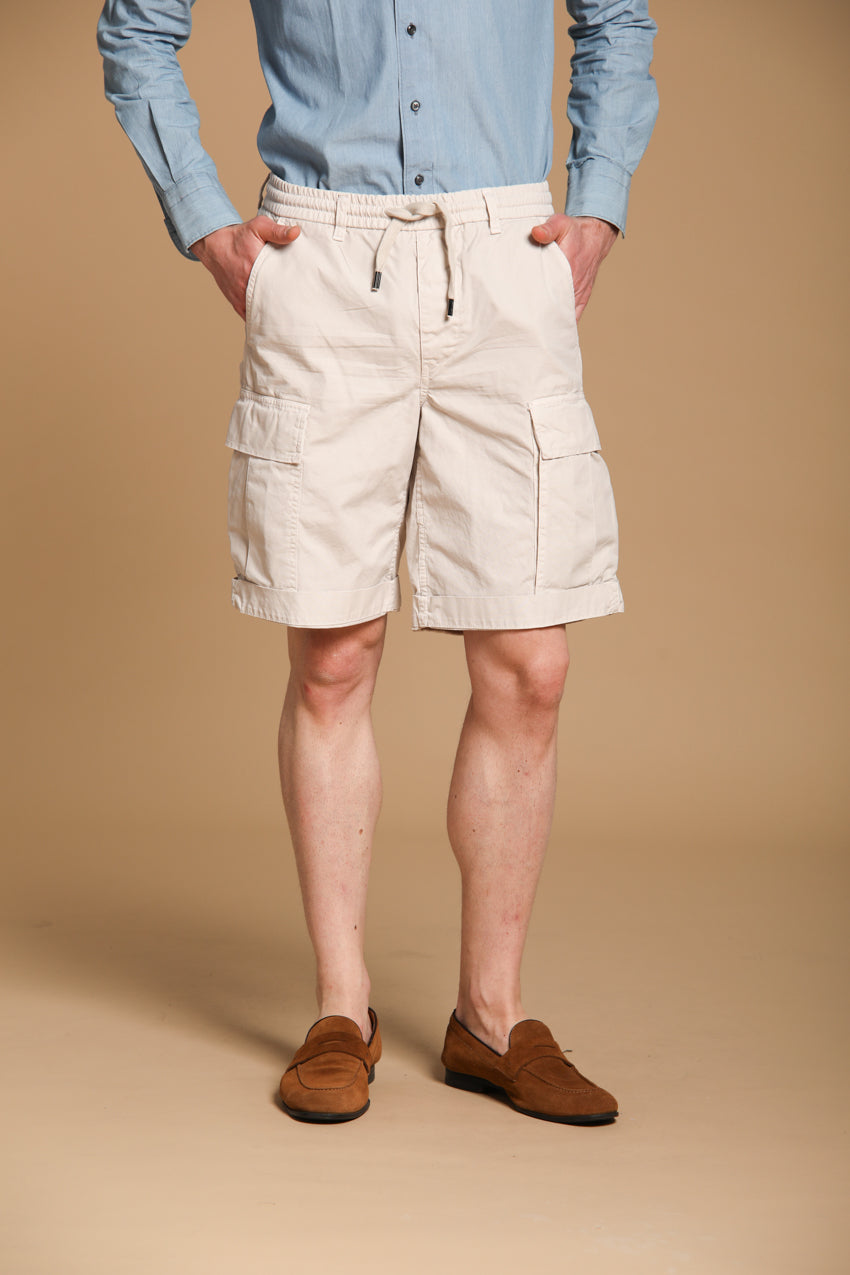 Cargo M74 men's cargo bermuda in oxford cotton canvas relaxed fit