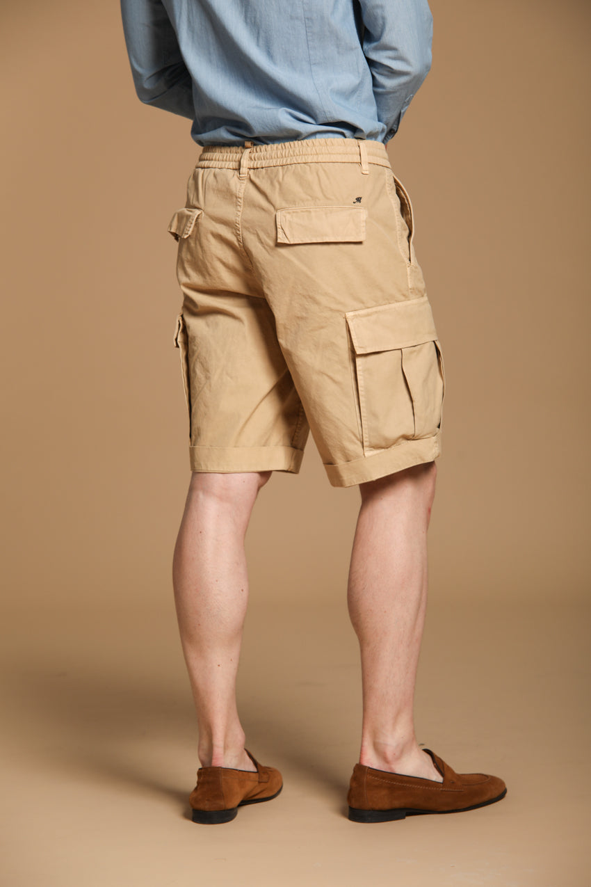 Cargo M74 men's cargo bermuda in oxford cotton canvas relaxed fit