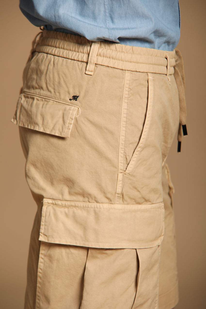 Cargo M74 men's cargo bermuda in oxford cotton canvas relaxed fit