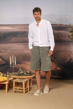 Cargo M74 bermuda cargo homme en toile canvas oxford Relaxed fit