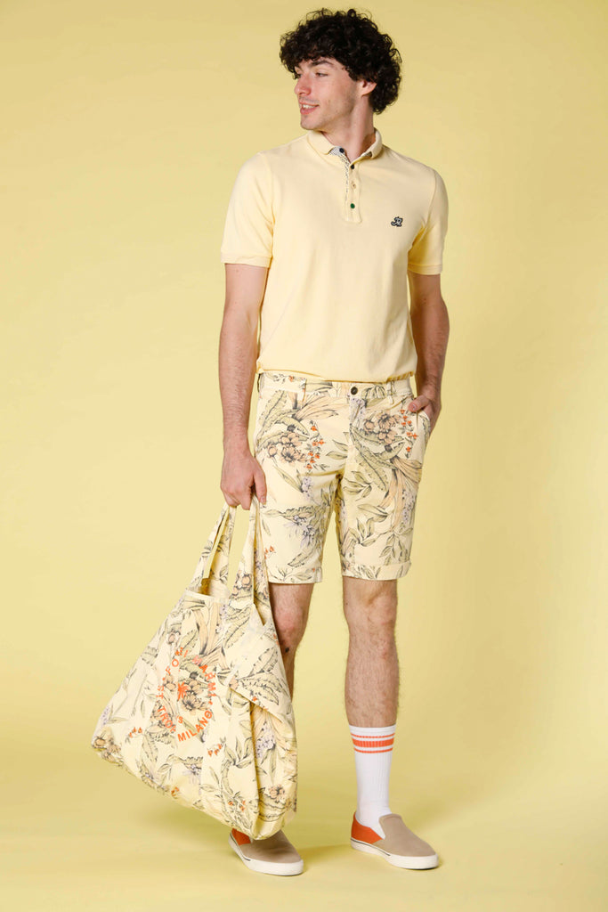 image 2 of Mason's bag in cotton with floreal print light yellow by mason's 
