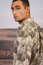 Torino chemise homme à manches longues en modal imprimé anglais