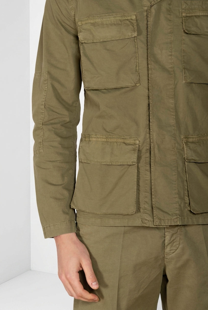 Flyshirt Delamere Herren Jacke Overshirt aus Stretch Gabardine