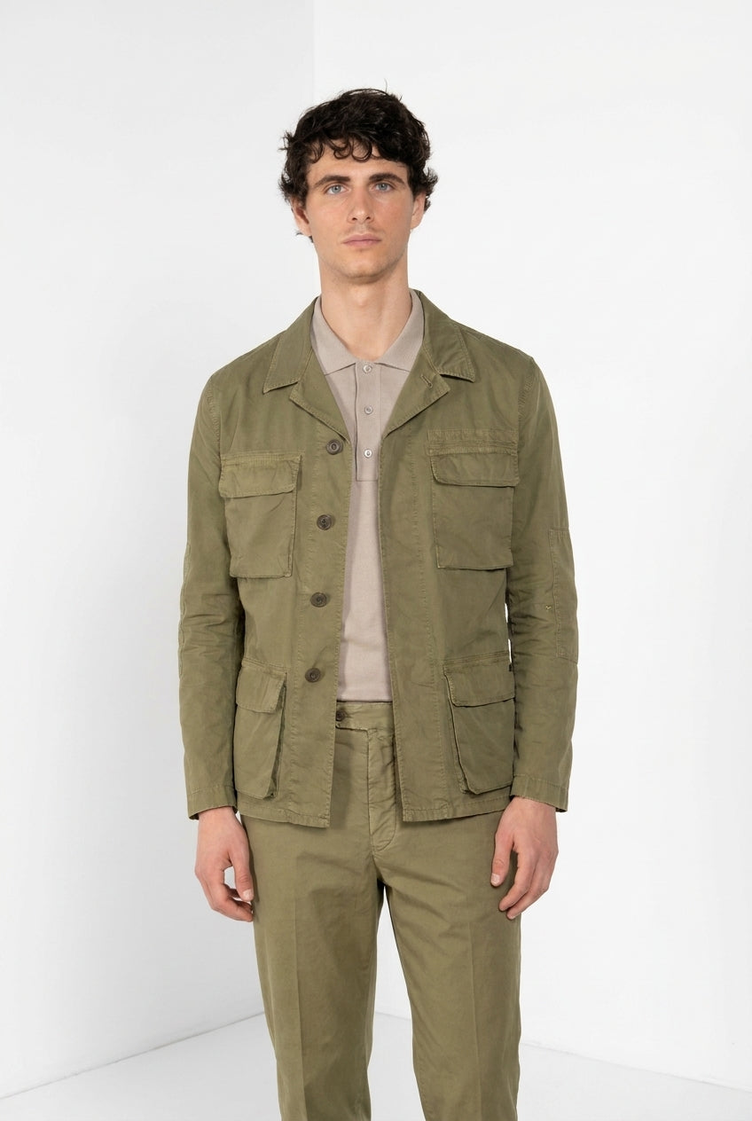 Flyshirt Delamere Herren Jacke Overshirt aus Stretch Gabardine