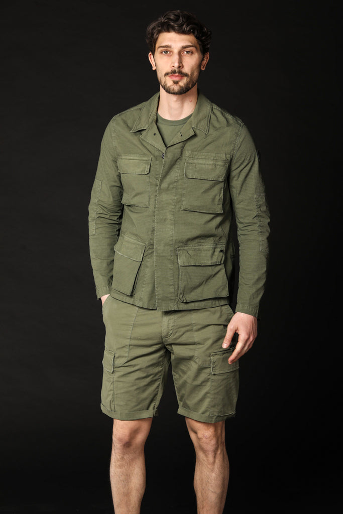 Image 2 of a men's green jacket shirt, regular fit by Mason's