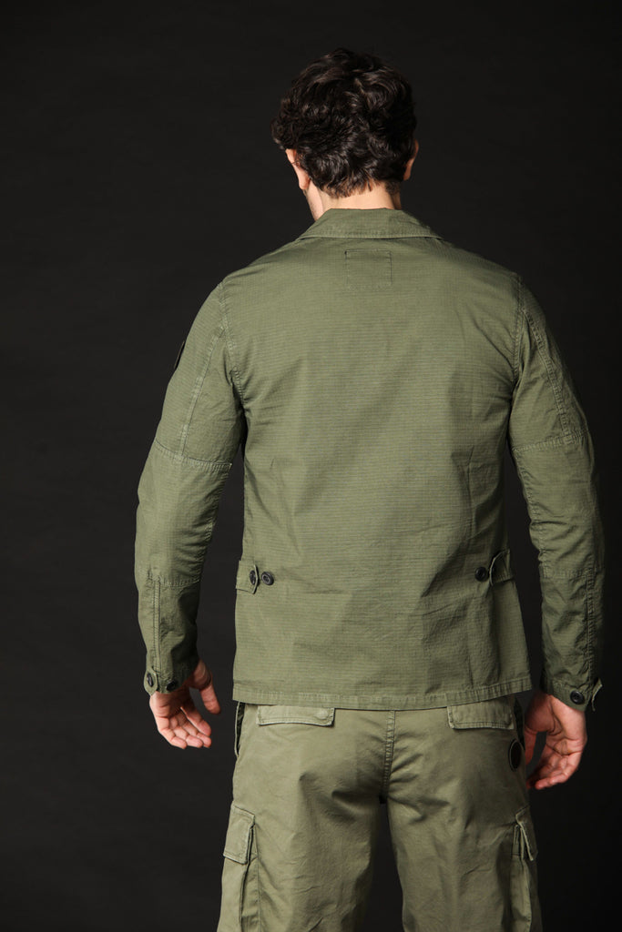 Image 4 of a men's green jacket shirt, regular fit by Mason's