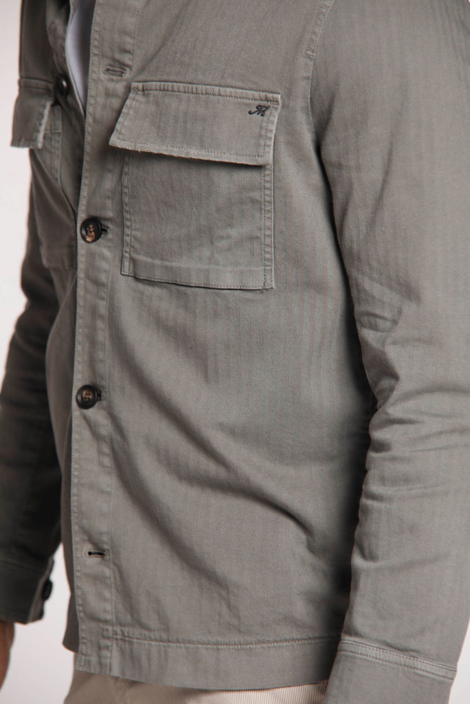 Oliver man overshirt in stretch chewron