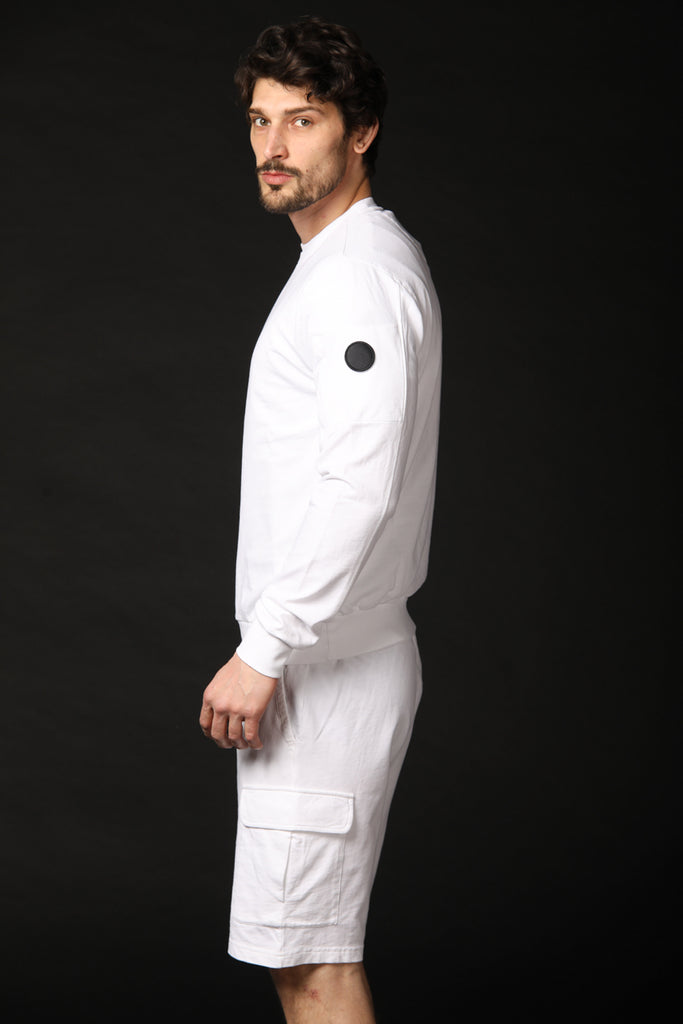 Image 5 of Marlon, a men's white sweatshirt, regular fit by Mason's