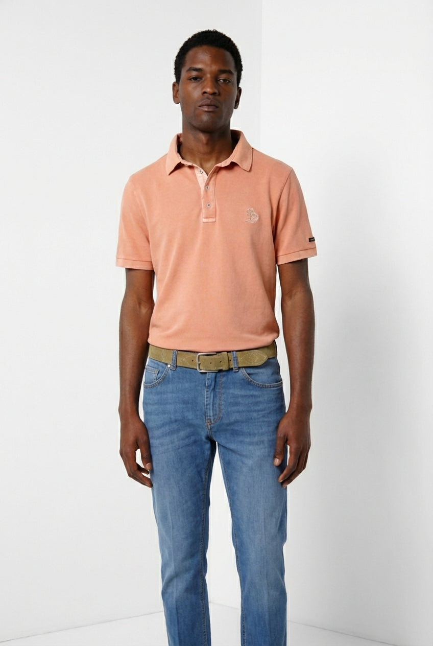 Leopardi delamere men's polo shirt in piquet