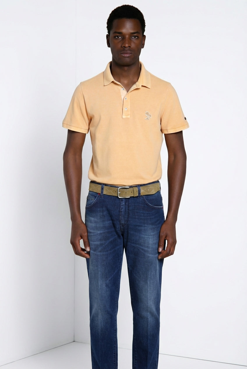 Leopardi delamere men's polo shirt in piquet