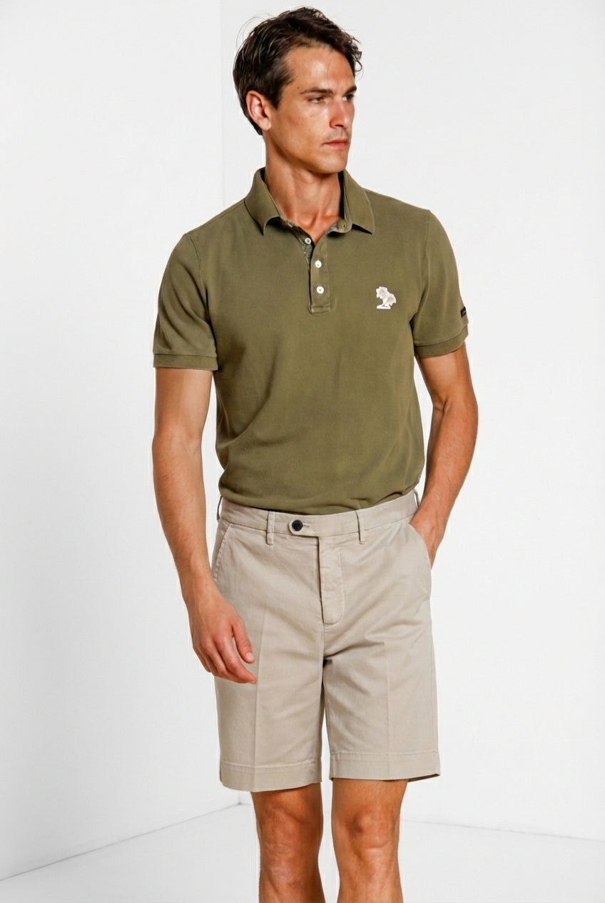 Leopardi delamere polo uomo in piquet
