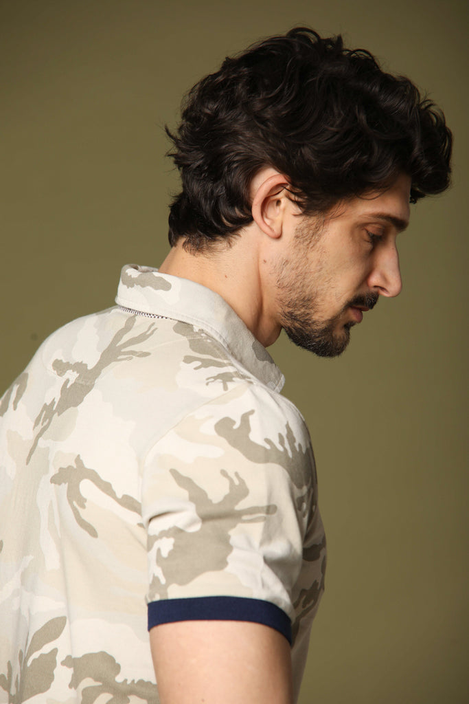 Image 4 of Mason's men's beige polo shirt in a regular fit