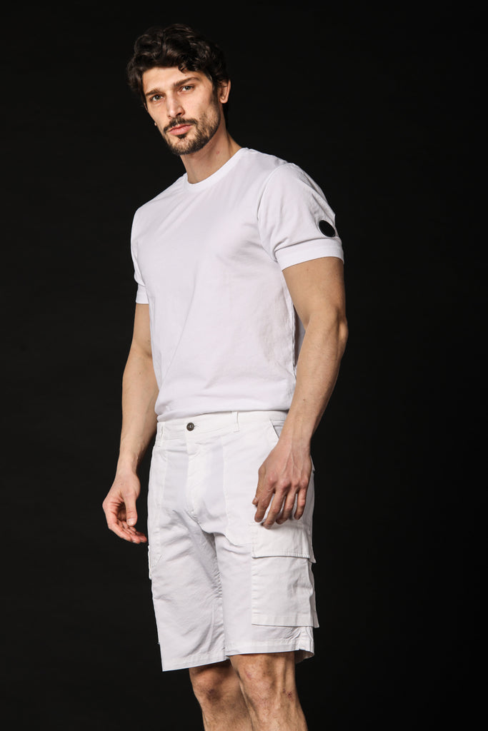 Image 2 of a men's Mason's T-shirt, Tom MM model, in white with a regular fit
