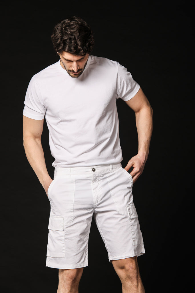 Image 4 of a men's Mason's T-shirt, Tom MM model, in white with a regular fit