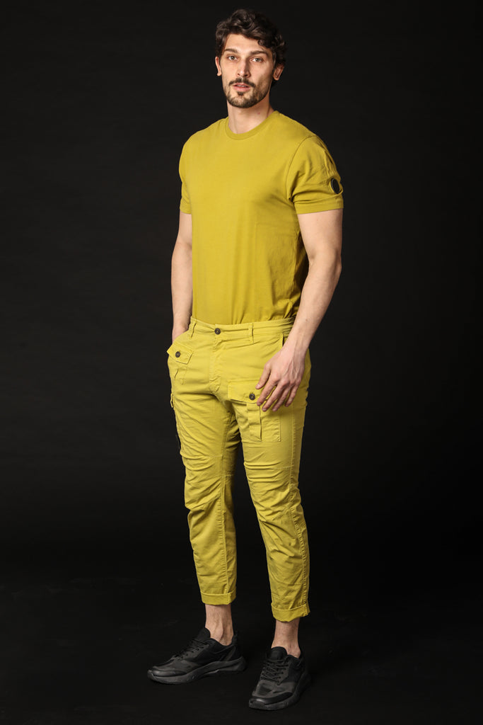 Image 2 of men's Tom MM T-shirt in lime green, regular fit by Mason's