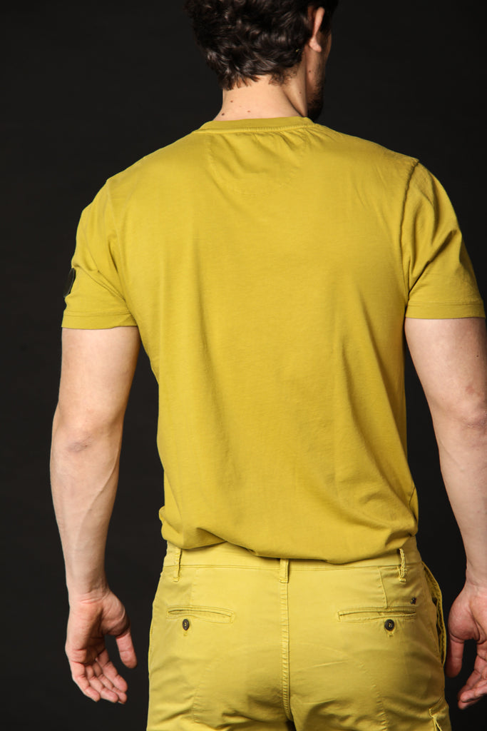Image 4 of men's Tom MM T-shirt in lime green, regular fit by Mason's