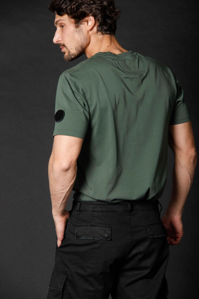 image 2 of men's t-shirt in cotton with logo limited edition Tom MM model in green regular fit by Mason's