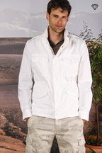 Field Jacket M74 uomo in twill di cotone pima leggero stretch ①