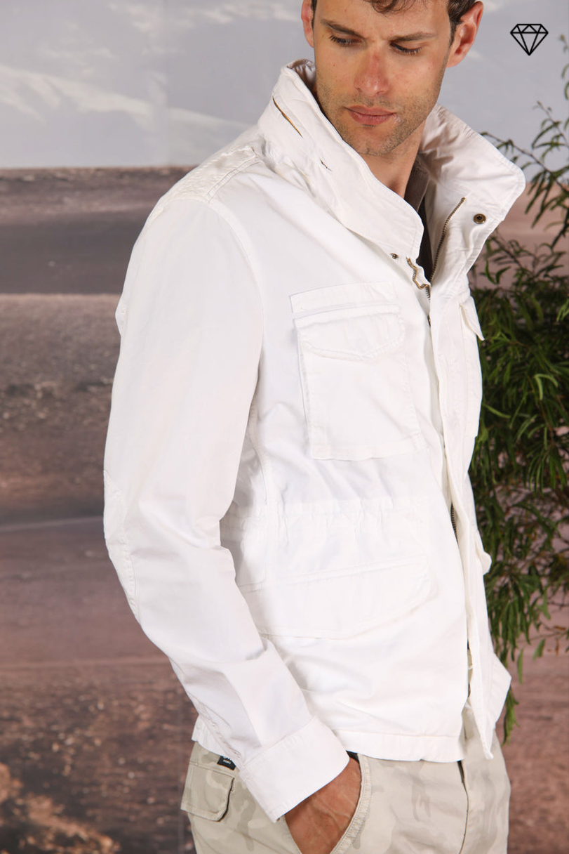 Field Jacket M74 uomo in twill di cotone pima leggero stretch ①