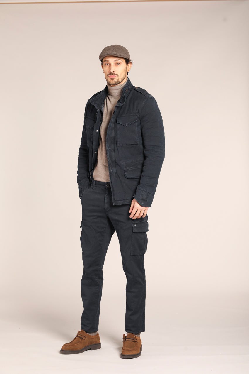 immagine 2 di field jacket uomo modello Jacket M74 di colore blu navy, fit slim di Mason's