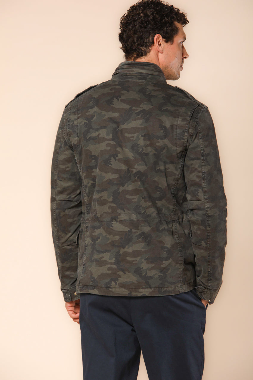 Field Jacket M74 homme en satin camouflage coupe slim