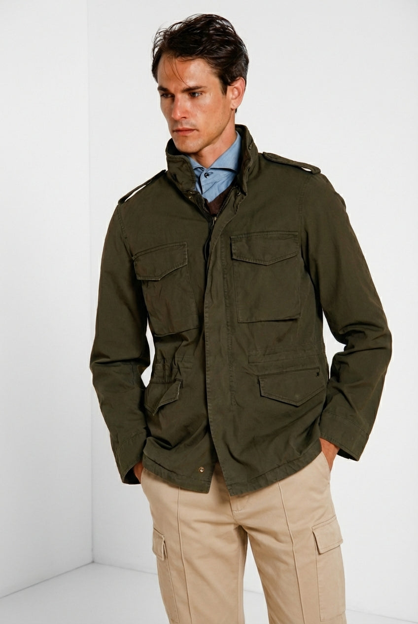 Field Jacket M74 men's jacket in oxford canvas ①