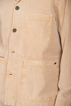 Detroit M74 overshirt uomo in panama fiammata