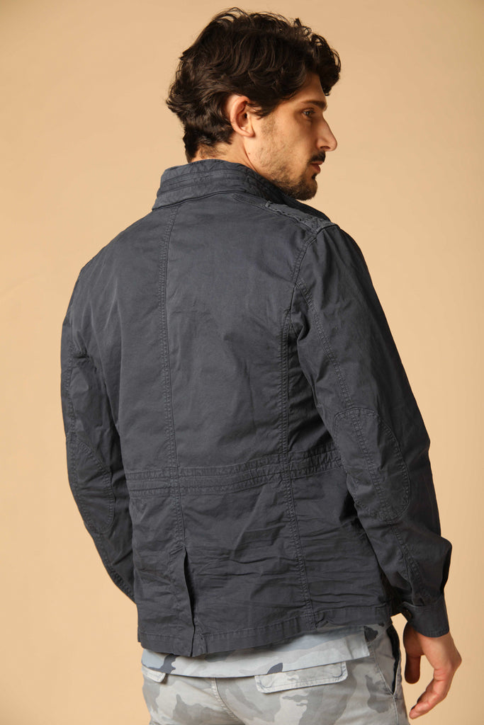 Image 5 of Mason's men's M74 model field jacket in navy blue, regular fit